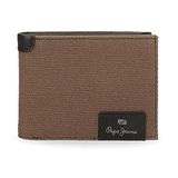 Pepe Jeans Hilltop Horizontale portemonnee met portemonnee, bruin, 11 x 8 x 1 cm, leer