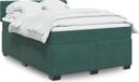 Maison Exclusive - Lit boxspring avec matelas, vert foncé, 140x190 cm, velours