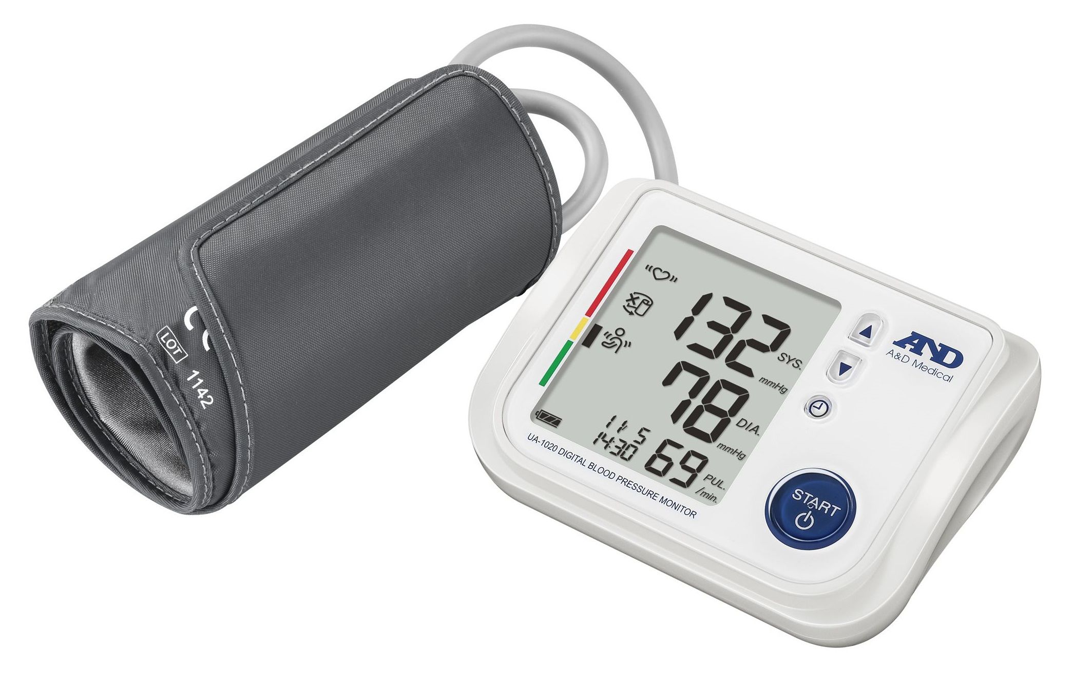A&D Medical A&D UA-1020 Bovenarm Bloeddrukmeter - Grijs/Wit