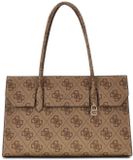 GUESS Kiera Tote Latte Logo Schoudertas Lichtbruin