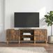 Maison Exclusive Meuble TV exclusif - Dimensions : 150 x 31 x 50 cm - Matériau : panneau de particules imitation chêne fumé