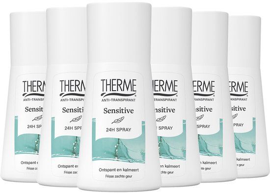 Therme Anti-Transpirant Sensitive Spray - 6x 75 ml - Voordeelverpakking