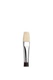 Winsor & Newton Azanta Black 5634008 Natuurlijke varkenshaarkwast voor olieverf en acrylverf, goede stijfheid, ideaal voor rijke en rijke kleuren, korte handgreep, platte kwast nr. 8