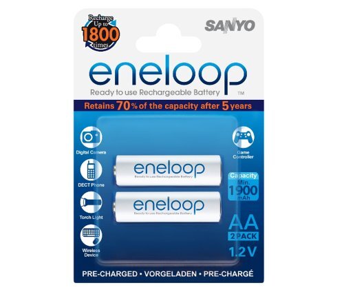 Sanyo Eneloop AA Readyto Use MignonNI-MH accu HR-3UTGB-2BP (1900 mAh, 2-pack)