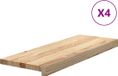 vidaXL - Traptreden - 4 stuks - 70x25x2 cm - Onbehandeld Massief Eikenhout