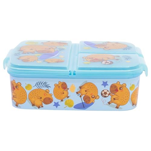 STOR Pokémon Broodtrommel Kinderen 3 Vakken 2156ml - BPA Vrij Lunchbox School Kinderdagverblijf Basisschool