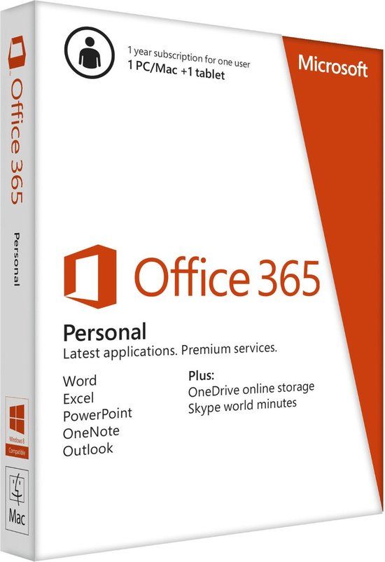 Microsoft Office 365 Personal - 1 jaar - Frans