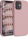 kwmobile telefoonhoesje geschikt voor Apple iPhone 12 mini - Hoesje met siliconen coating - Smartphone case in winter roze