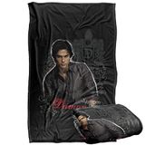 Vampire Diaries Damon superzachte knuffeldeken met zijdeachtig gevoel, 91 x 147 cm