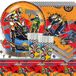 Set de vaisselle d'anniversaire de moto - 61 pièces, pour 20 personnes