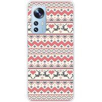 1001 coques Rendier Siliconen hoesje compatibel met Xiaomi Mi 12, Xiaomi Mi 12X rendier kersttrui