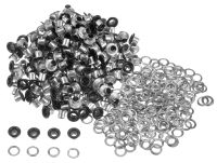 OEM 300 vis métalliques de 3 mm avec rondelles, finition noir mat