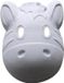 Merkloos Haza Papier mache dierenmasker - zebra - wit - 22 x 18 cm