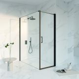 Fortifura Galeria Douchecabine - 70x160x200cm - profiel veiligheidsglas - antikalk - mat zwart