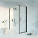 Fortifura Galeria Douchecabine - 70x160x200cm - profiel veiligheidsglas - antikalk - mat zwart