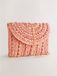 Next Dames Clutch Imitatie-Raffia Oranje