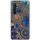 Xiaomi Mi Note 10 Lite mandalla bleu bedrukt siliconen hoesje