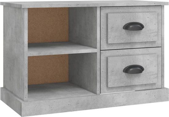 vidaXL Tv-meubel 73x35,5x47,5 cm bewerkt hout betongrijs