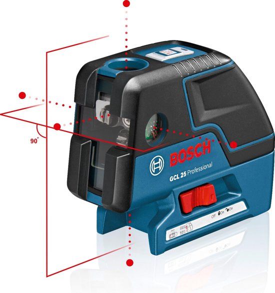 Bosch GCL 25 Professional - Puntlaser - 635 nm - 60 uur - 4 graden