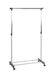 HAKU Kapstok op wielen aluminium, chroom, grijs, Kunststof, metaal - Maat: B 90 cm x H 95-170 cm x D 43 cm, Stijl: Modern