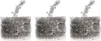 Decoris Kerstslinger - 3x - zilver - 700 cm