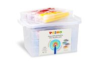Morocolor PRIMO, fijne tip markers, 120 wasbare markers, kleurenetui met compartimenten, 12 heldere en heldere kleuren, fijne punt Ø 2,5 mm wasbare markers voor kinderen, Made in Italy