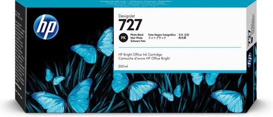 HP 727 Photo Black Ink Cartridge - 300ml - F9J79A