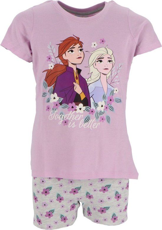 4KidsOnly Frozen Shortama - Meisjespyjama - Lila - Maat 110/116