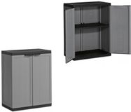 KIS Jolly Opbergkast Laag - 68x85x39 cm - Grijs/Zwart