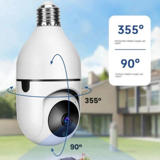NARVIE Smart Camera LED Lamp - WiFi, 5G, Babyfoon, Indoor/Outdoor, 32GB SD Card