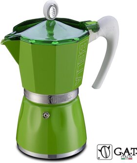 G.A.T. Italia Bella Groen Percolator - 150ml - 3 kops - Made in Italy
