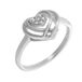 Orphelia Ring Heart Zilver 925 Zirkonia Maat 52