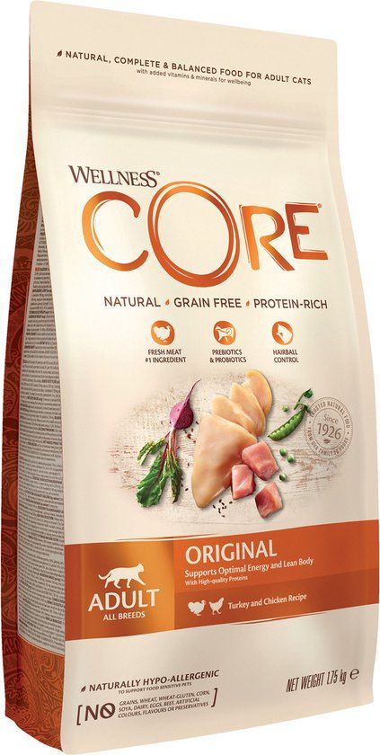 Wellness Core Grain Free Cat Original Kalkoen & Kip - 1.75 kg