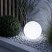 LUMILED Lampe sphérique laiteuse 20cm Lampe sphérique d'extérieur blanche Boule de jardin Lampe de chemin IP44 Douille E27 Câble de raccordement 1,95 m