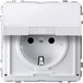 Merten MEG2310-7219 - CEE 7/3 - CEE 7/4 - White - 250 V - 16 A