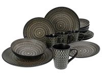 Creatable Crafted Black 16-delig combiservies