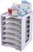 IOUGDSEC Organiseur de bureau avec 7 compartiments, porte-documents avec porte-stylos, format A4, trieur de courrier, trieur de documents avec tiroir pour bureau, école, maison