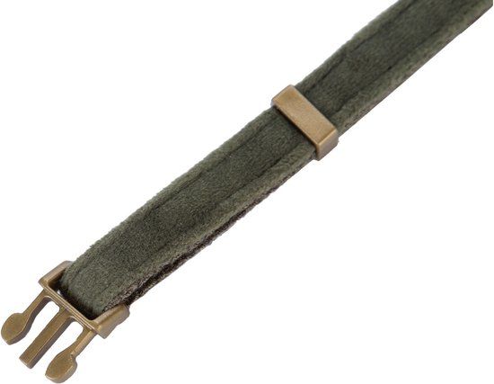 Designed by Lotte Kattenhalsband Velura - Velvet - Groen - Fluweel - 20-30 cm
