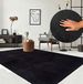 the carpet relax Tapis Moderne Moelleux Court, Antidérapant, Lavable, Noir, 240 x 340 cm