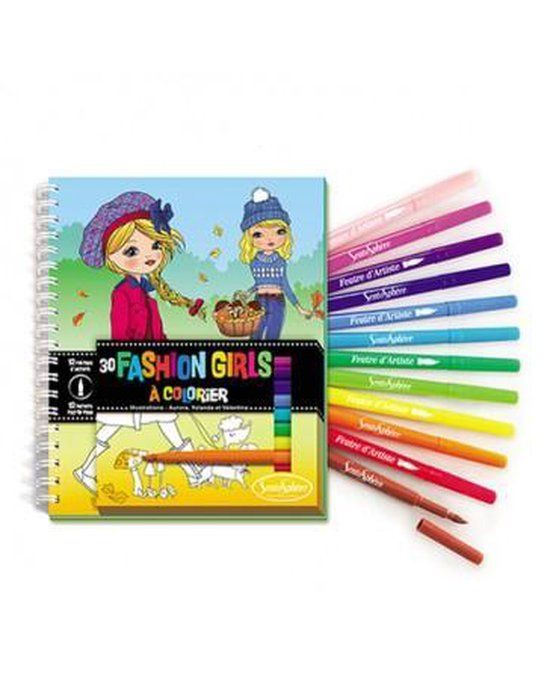 SentoSphère Kleurboek Fashion Girls met kleurstiften