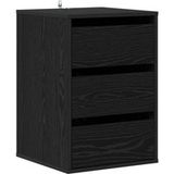 Armoire à tiroirs chêne noir 41 x 40 x 58 cm bois d'ingénierie