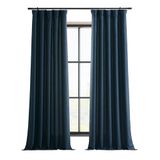 HPD Half Price Drapes Italiaanse imitatie-linnen kamer-verduisterende gordijnen, 127 x 213 cm, blauw