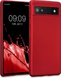 kwmobile telefoonhoesje geschikt voor Google Pixel 6a - Back cover in metallic donkerrood