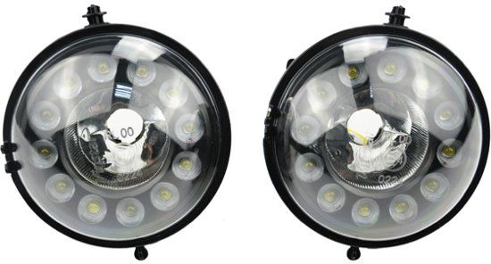 AutoStyle Set Bumper Dagrijdlampen (DRL) - Mini R55-R59 2006-2014 / Countryman R60 / Paceman R61 - Zwart