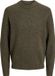 JACK & JONES Jjblake knit crew neck regular fit - heren pullover katoenmengsel met O-hals - groen (rosin)