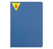 Clairefontaine 733004Cpack Collection Age Bag Notitieboek, A4, 21 x 29,7 cm, 96 pagina's, effen wit, papier 90 g, glanzend, ledernerf, 5 stuks