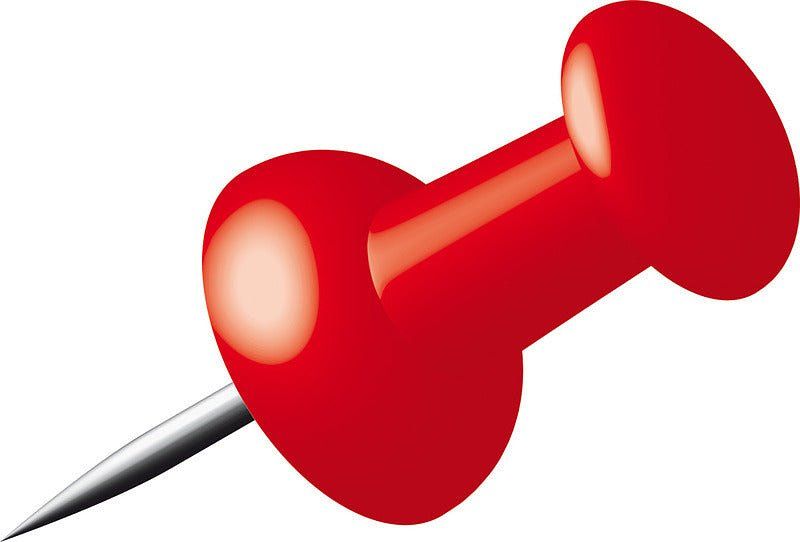 justdesign4you Alco Al-662-12 Pushpins - Box of 40 - Red