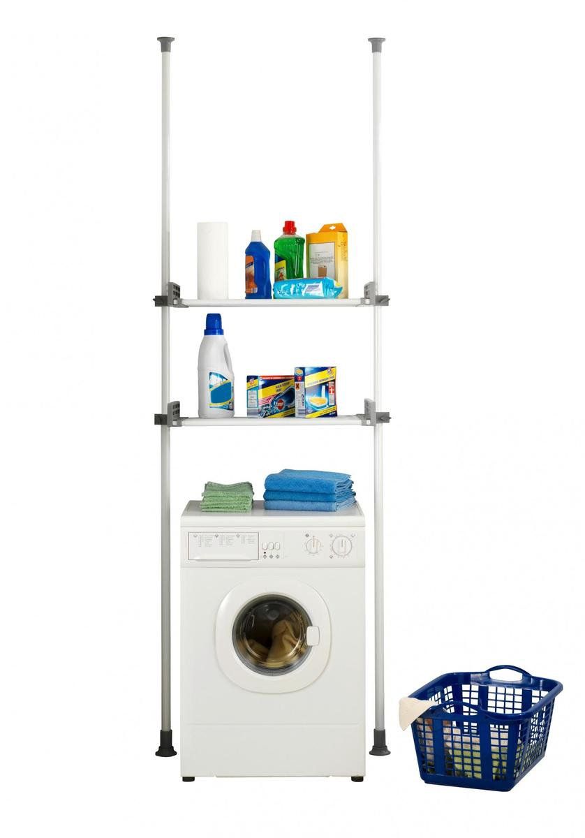 WENKO Herkules Twin Organizer - 73-120 x 165-300 x 42,5 cm - Rvs/Wit