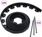 vidaXL Gazonrand flexibel met 30 pinnen - 10 m - 5 cm