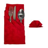 Giovanni Dolcinotti kerstservettenset, 6 stuks, rood, 45 x 45 cm, gemaakt in Italië
